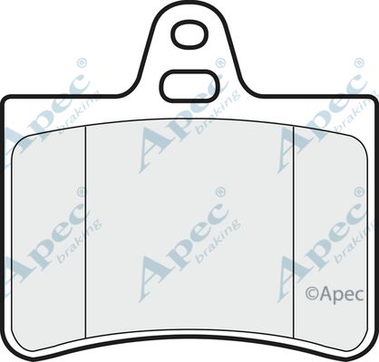 APEC BRAKING Комплект тормозных колодок, дисковый тормоз PAD1233